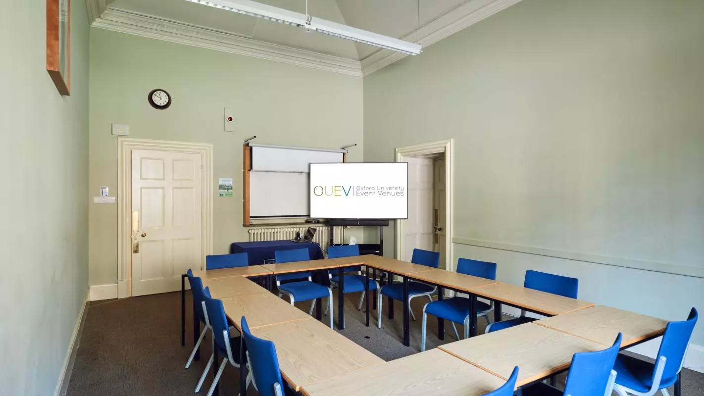Room 12 at the Examination Schools in a boardroom setup