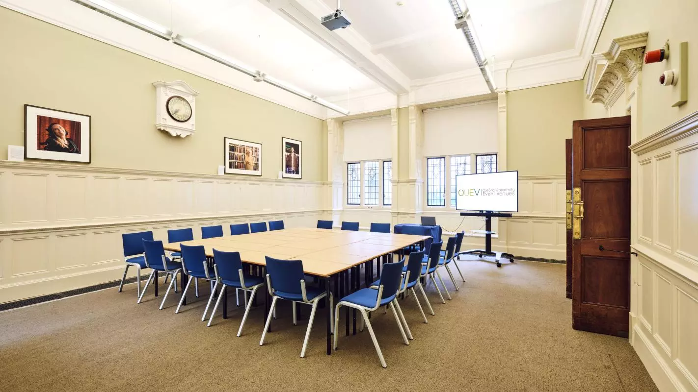Room 10 at the Examination Schools in a Boardroom setup