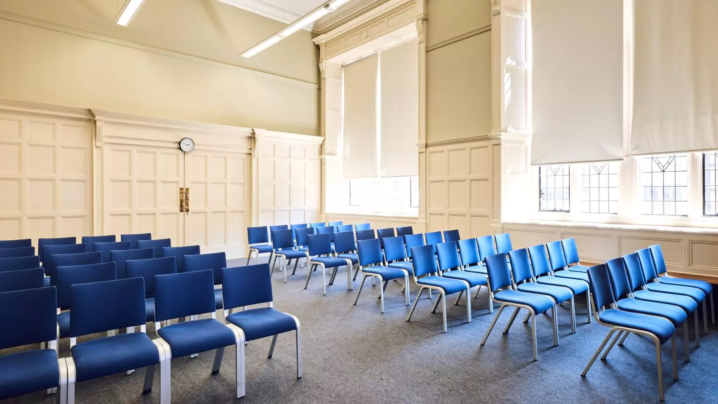 Room 2 at the Examination Schools, set up theatre-style