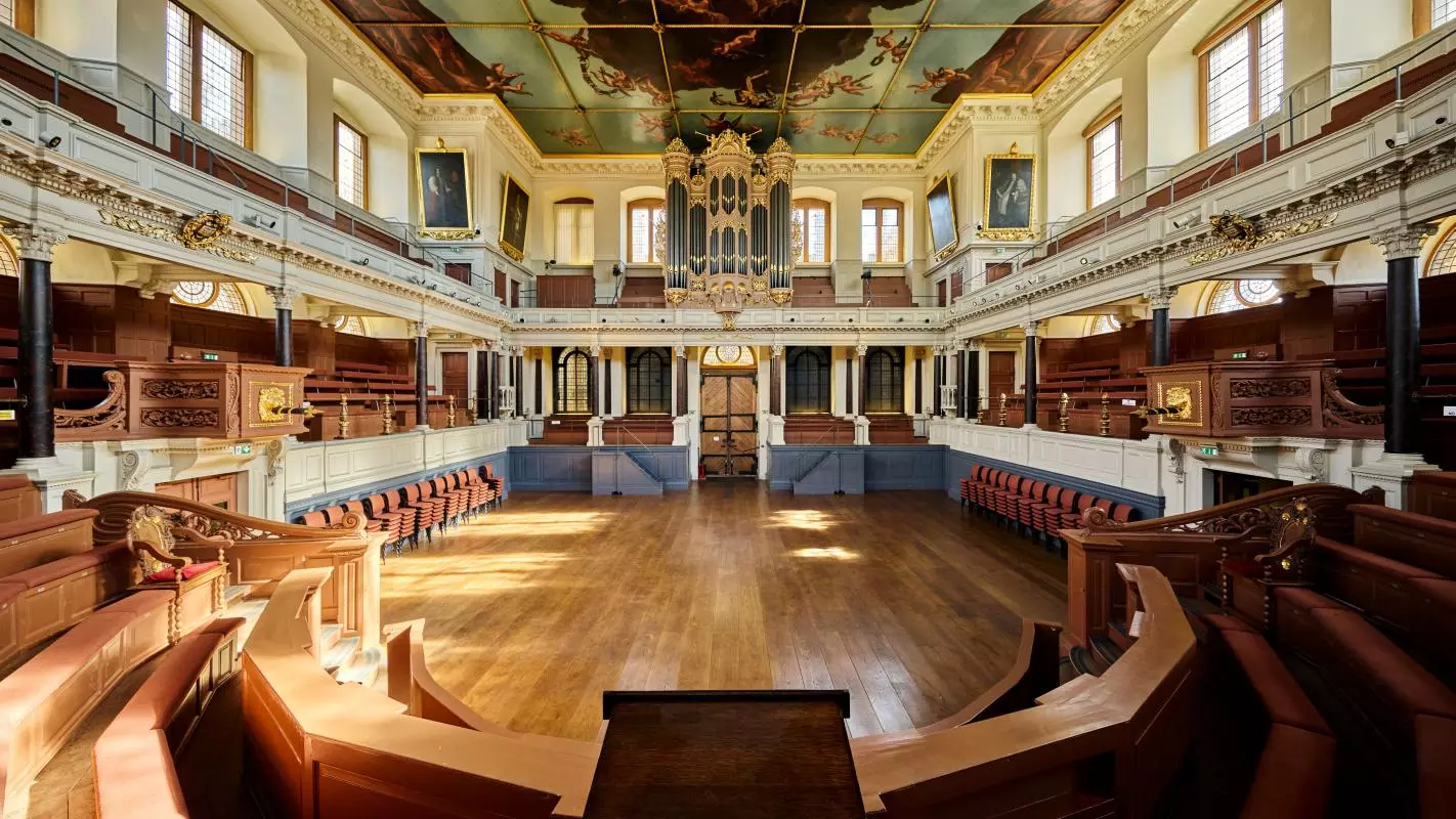 Sheldonian Theatre Auditorium facing the organ