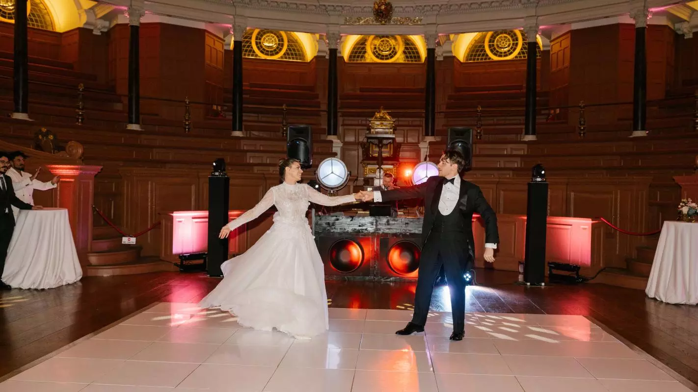 A wedding at the Sheldonian Theatre