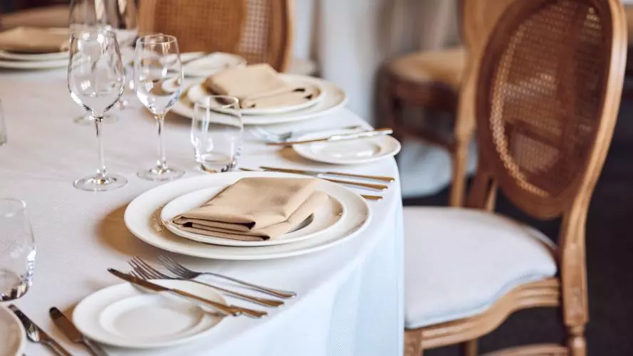 A table set for dinner