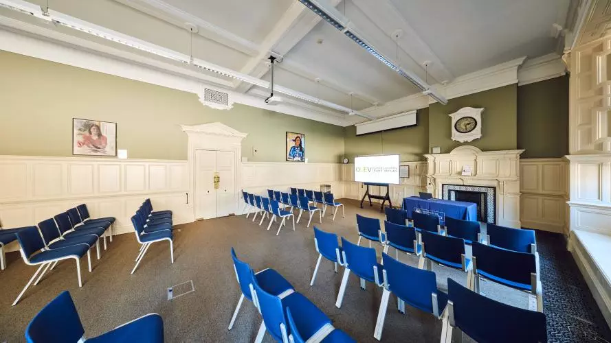 Room 14 set up theatre-style