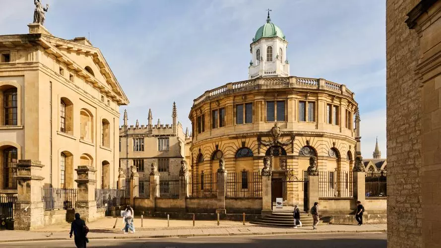 The Sheldonian Theatre, Oxford, viewed from the Weston Library