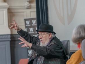 george r r martin speaking at the sheldonian theatre