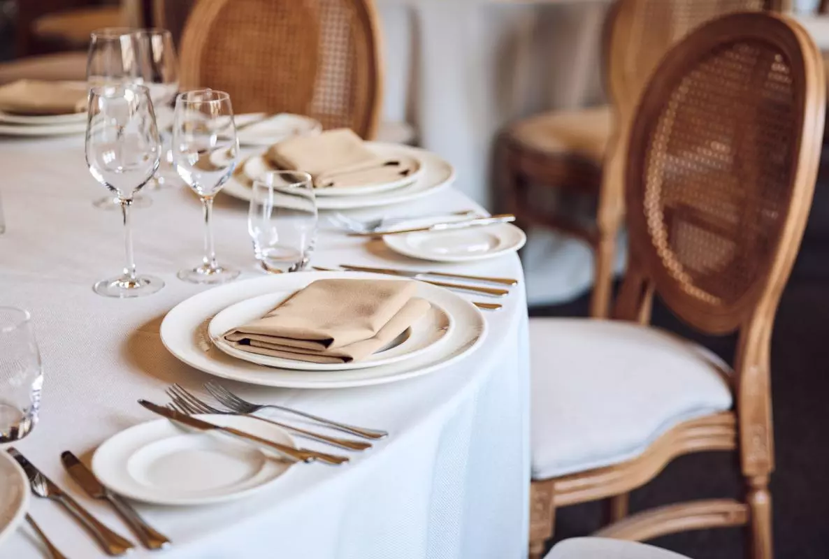 A table set for dinner