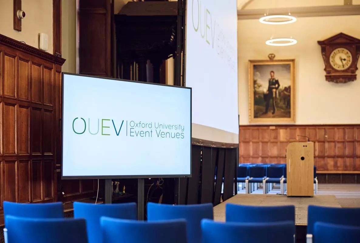 AV and screens at the Examination Schools