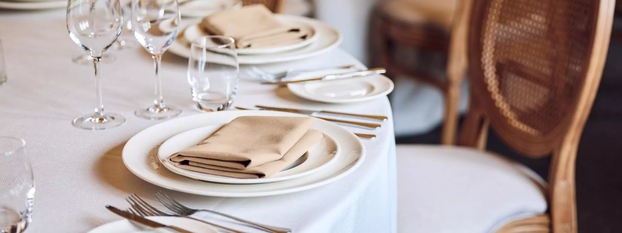 A table set for dinner