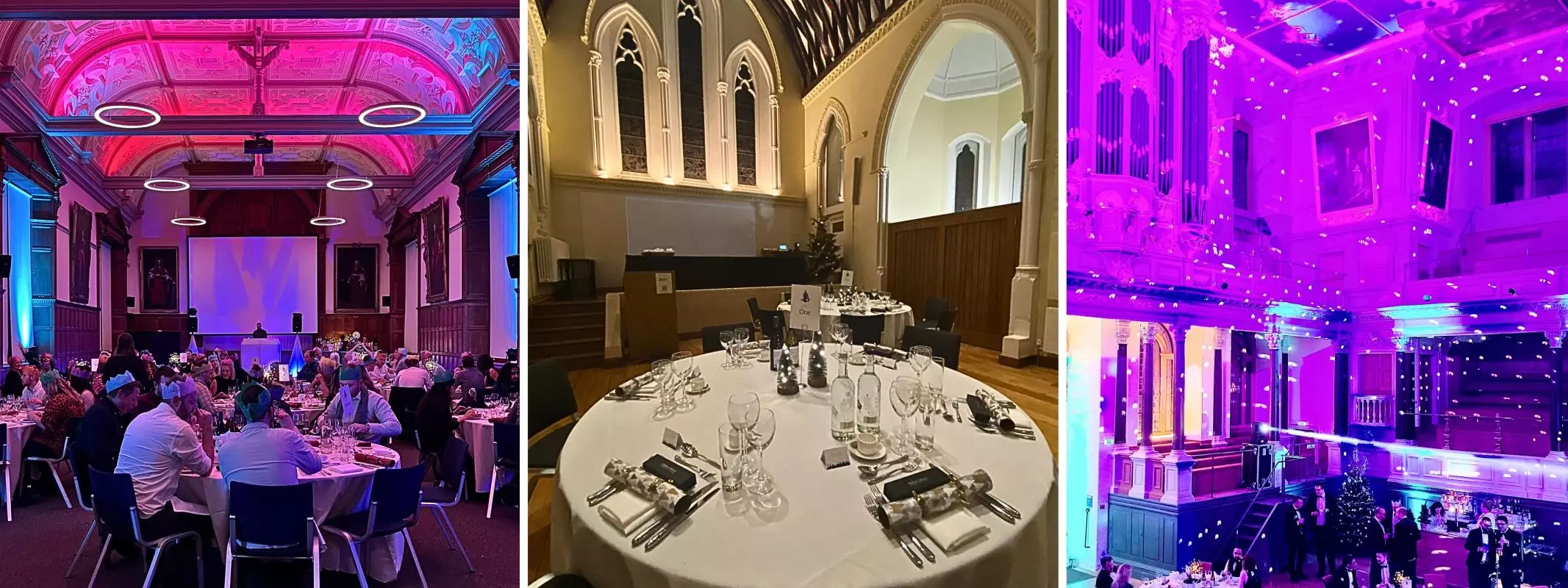 Several venues across the heart of Oxford with festive parties including the Examination Schools and the Sheldonian Theatre